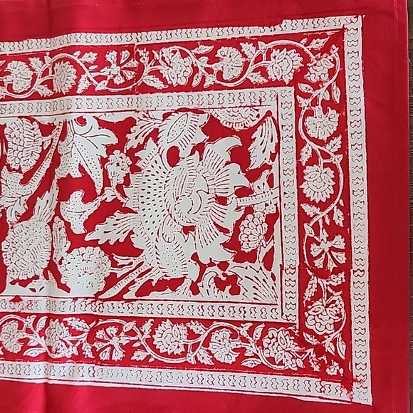 Hand block printed cotton table runner - Picture 2 of 2